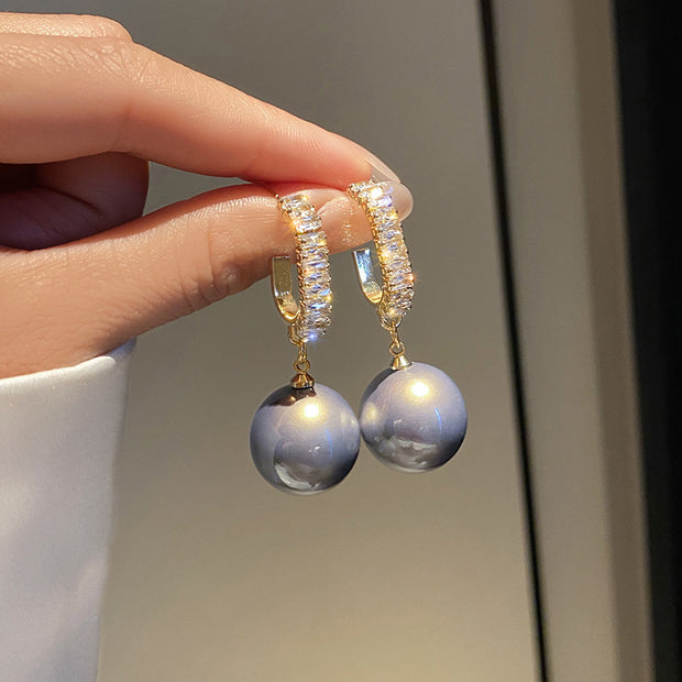 New Fashion Korean Oversized White Pearl Drop
