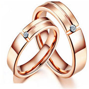 European And American Hot Sale Tungsten Gold Ring Trend Rose Gold Slotted Zircon Tungsten Steel Jewelry