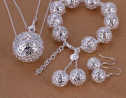 Exquisite Jewelry Silver-plated Three-dimensional Ball Pendant Jewelry