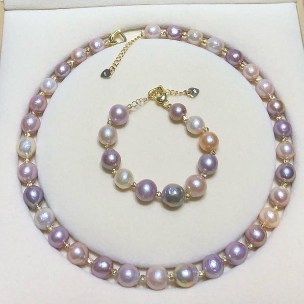Natural freshwater pearl chain
