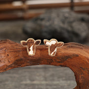 Retro Western Style Cattle Head Earrings