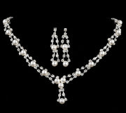 Simple bride jewelry full drill pearl necklace, wedding Rhinestone Necklace, married two sets of women