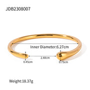 Fashion Stainless Steel Simple Opening Bracelet