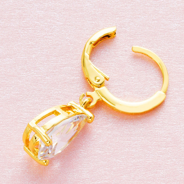 Women's 24K Gold-plated Zircon Earrings