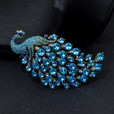 Colorful Peacock Women's Metal Brooch