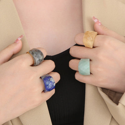 Women's Fashion Natural Stone Ring