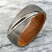 Laser Damascus Steel Pattern On The Surface Of Tungsten Ring