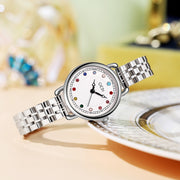 Niche Women's Good-looking Steel Belt Small Light Luxury Ins Birthstone Waterproof Fashion Quartz Watch
