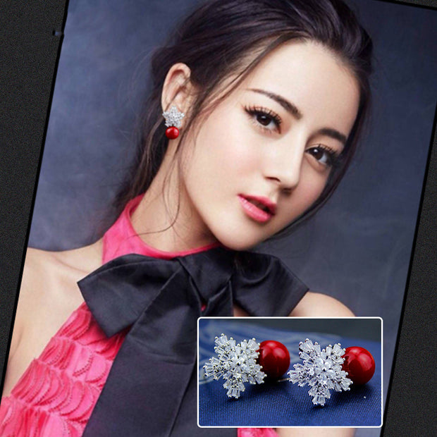 Snow pearl earrings