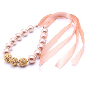 Bandage Golden Pearl Children's Necklace Europe And America