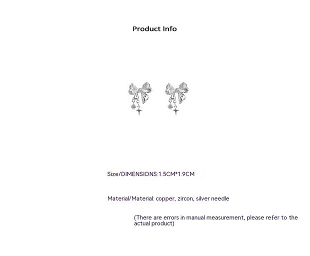 Female Special-interest Design Asterism Bow Stud Earrings