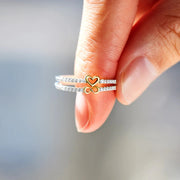 European American Style Zircon Inlaid Ring