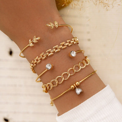 Women's Fashion Beaded Bracelet 5-piece Set