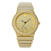 Affordable Luxury Style Diamond-embedded Watch Men's Color Calendar Quartz Watch