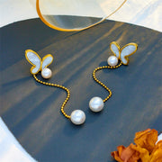 Asymmetric Butterfly Tassel Eardrops All-match Fashion Earrings
