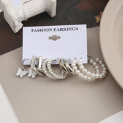 Hot Selling Pearl Ear Hoop Acrylic Butterfly Earrings