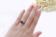 Zircon Micro Set Gold Plated Six Claw Ring