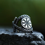 Men's Viking Compass Stainless Steel Ring
