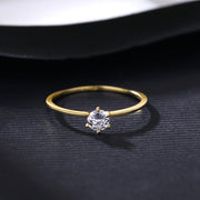 S925 Silver Wind Star Ring Set With Zircon Index Finger