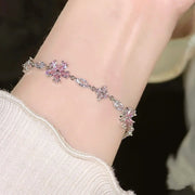 Women's Cherry Blossom Crystal Bracelet