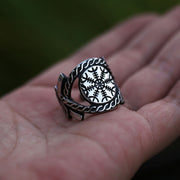Men's Viking Compass Stainless Steel Ring