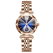 Women's Fashionable Multi-pronged Gradient Glass With Diamond Face Watch