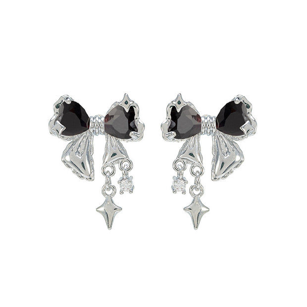 Female Special-interest Design Asterism Bow Stud Earrings