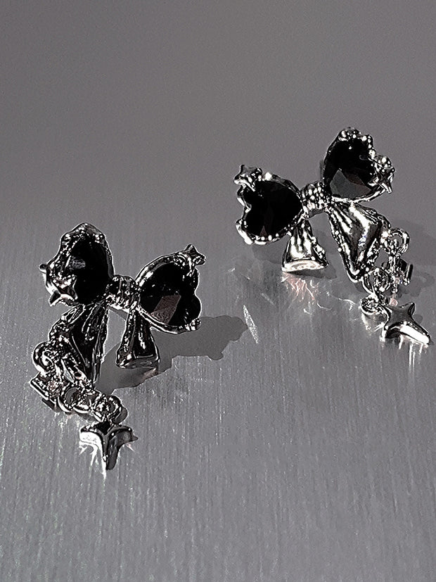 Female Special-interest Design Asterism Bow Stud Earrings