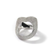 Fashion Personality Hollow Heart Zircon Ring