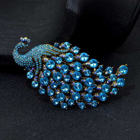 Colorful Peacock Women's Metal Brooch