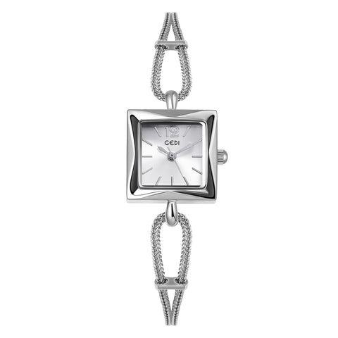 High-grade Simple Small Square Plate Alloy Bracelet Watch Antique Style