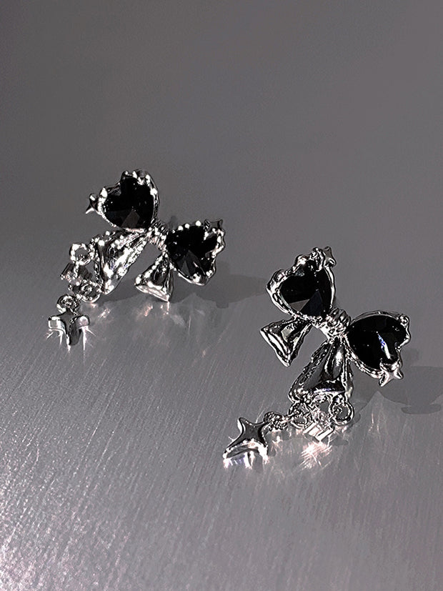 Female Special-interest Design Asterism Bow Stud Earrings