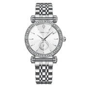 Women's Steel Belt Diamond-embedded Watch