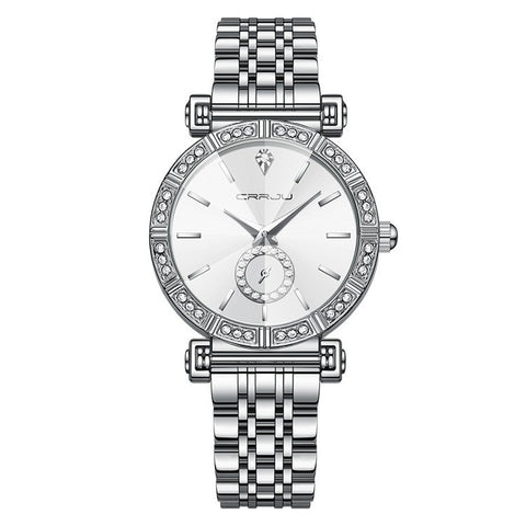 Women's Steel Belt Diamond-embedded Watch