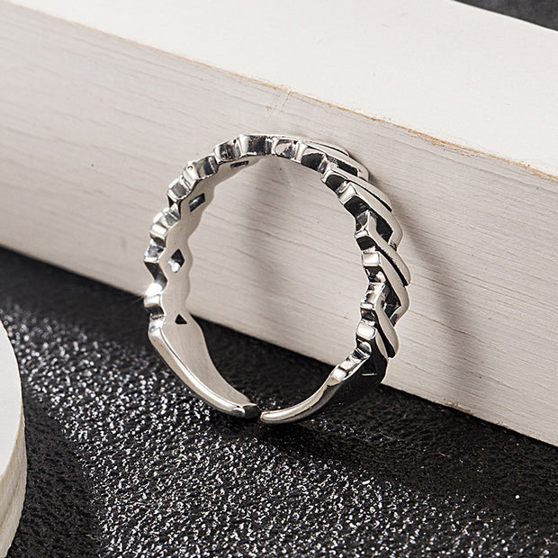 New Personality Winding Braided Versatile Hip Hop Ring