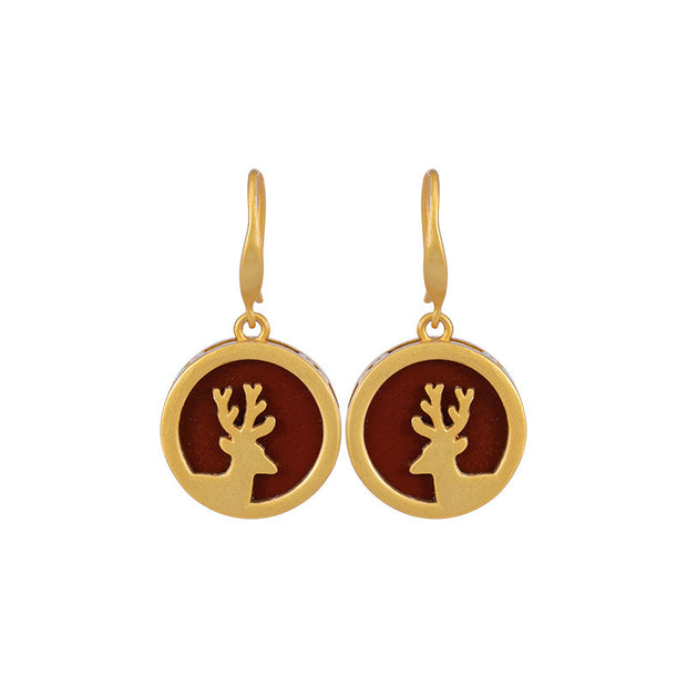 Little elk lady's earrings and Earrings