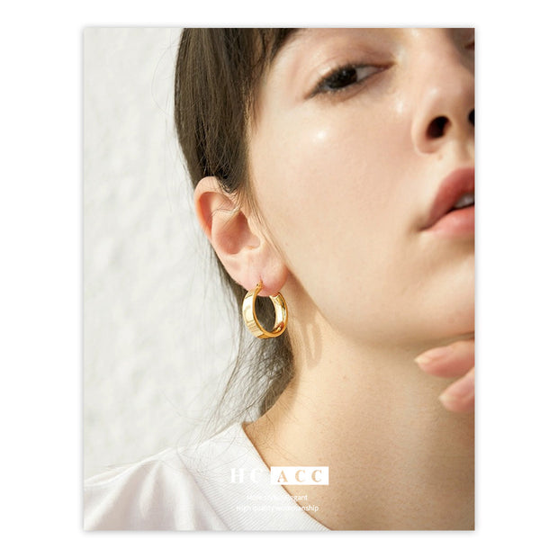 Metal Advanced Geometric Circular Earrings