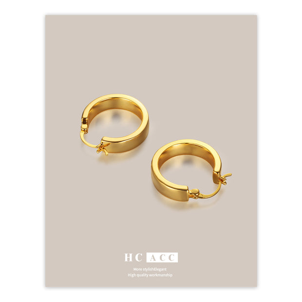 Metal Advanced Geometric Circular Earrings