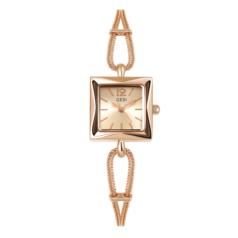 High-grade Simple Small Square Plate Alloy Bracelet Watch Antique Style