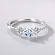 S925 Silver Ring Female Japanese And Korean Simple Light Luxury Zircon