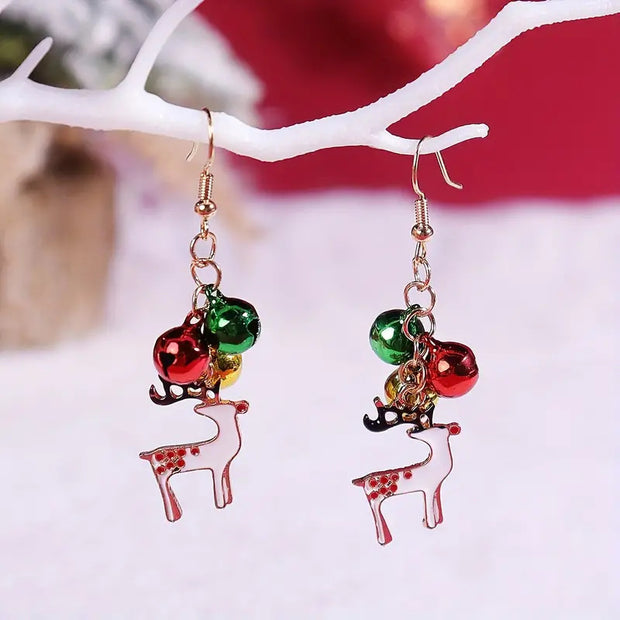 Christmas Earrings Female Creative Straight Spiral